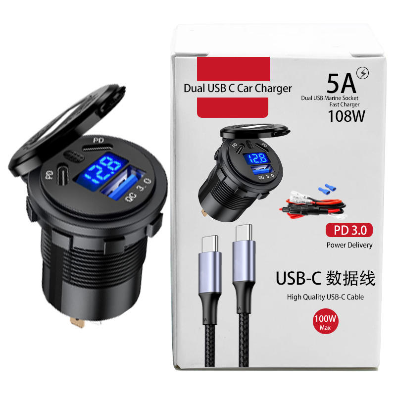 12v dual usb socket charger