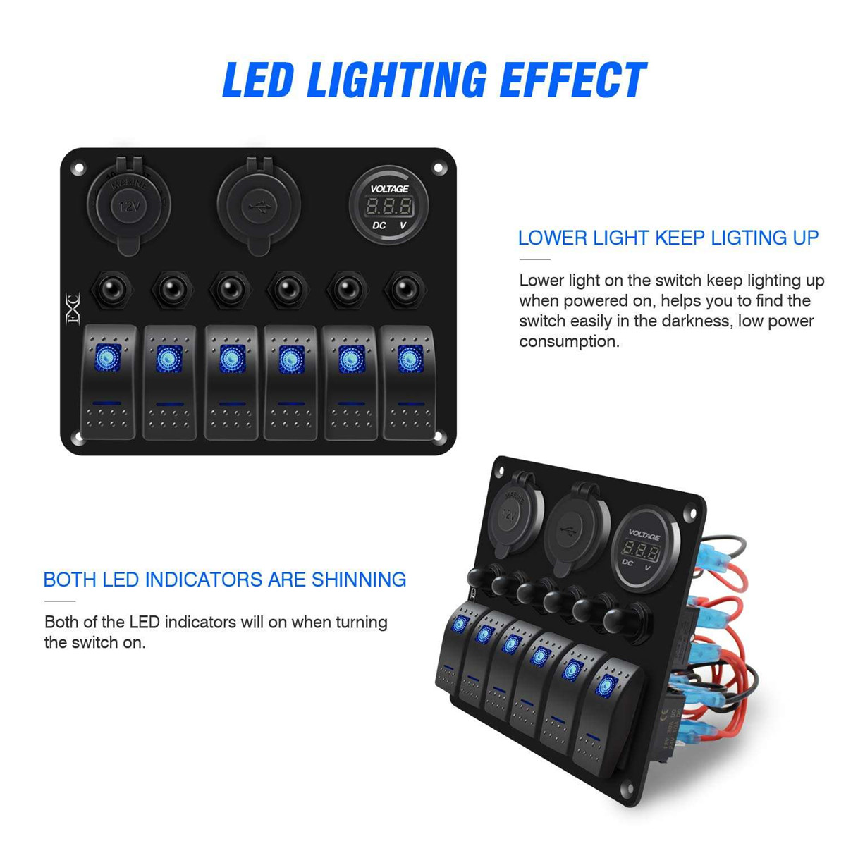 6 Gang Blue LED Lights Switch-2 (3)